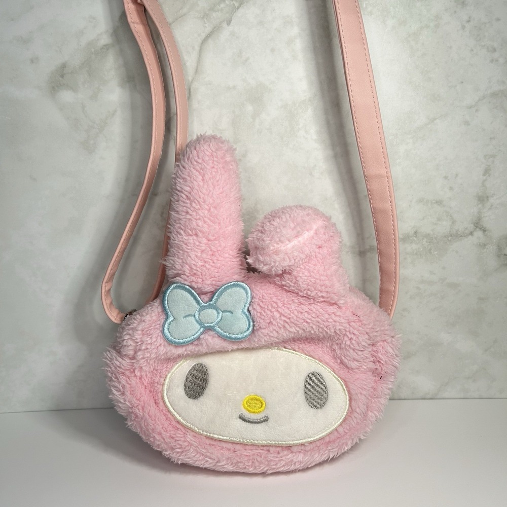 Loungefly Sanrio My Melody Plush‎ Soft Fuzzy Crossbody Bag Purse